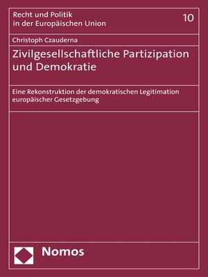 cover image of Zivilgesellschaftliche Partizipation und Demokratie